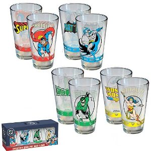 DC Comics Hero Pint Glass 4-Pack